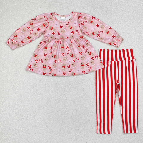 GLP1366   toddler girl clothes ginger cookies girl christmas winter set