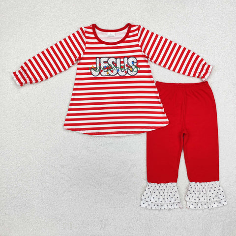 GLP1392   toddler girl clothes Jesus girl christmas winter set