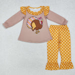 GLP1410   toddler girl clothes turkey girl thanksgiving winter set