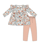 GLP1445 pre-order  toddler girl clothes flower girl winter set-2024.7.16