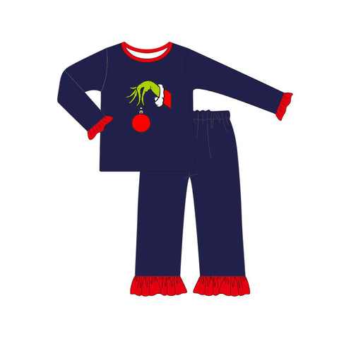 GLP1450 pre-order  toddler girl clothes light girl winter christmas pajamas set-2024.7.18