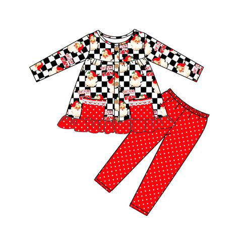 GLP1452 pre-order  toddler girl clothes santa girl christmas winter set-2024.7.18