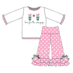 GLP1464 pre-order  toddler girl clothes coffee girl winter set-2024.7.19