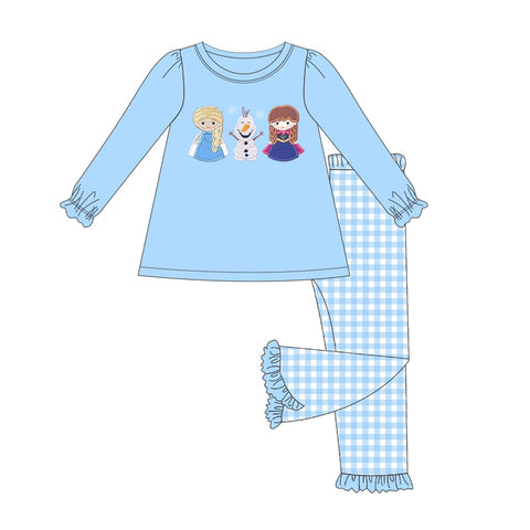 GLP1484 pre-order  toddler girl clothes princess snowman girl  winter set-2024.7.22