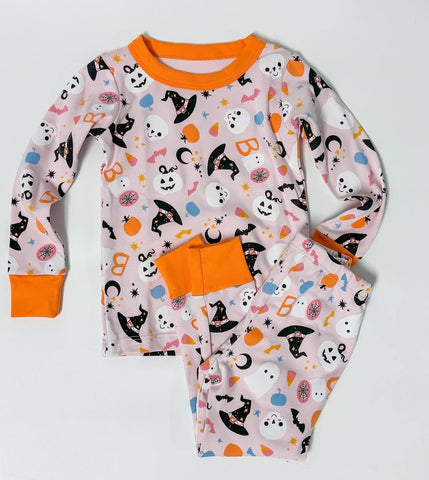 GLP1500 pre-order  toddler girl clothes ghost girl halloween winter pajamas set-2024.7.23