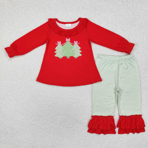 GLP1672   toddler girl clothes xmas tree girl christmas winter set