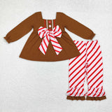 GLP1682   toddler girl clothes stripe girl winter set