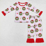 GLP1741 Bamboo toddler girl clothes girl christmas winter set