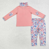 GLP1750  toddler girl clothes floral girl winter set