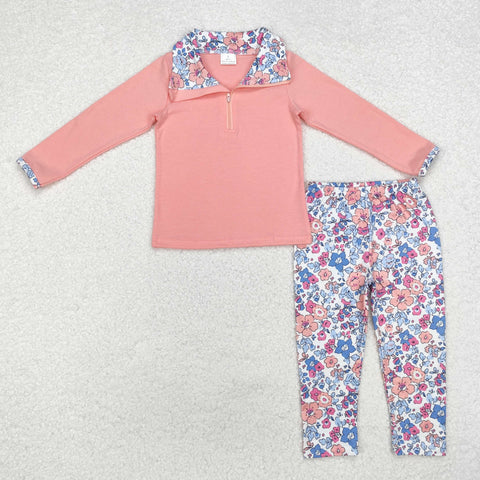 GLP1750  toddler girl clothes floral girl winter set