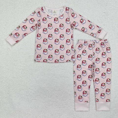 GLP1833 Bamboo toddler girl clothes santa girl winter christmas  set