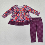 GLP1850    toddler girl clothes floral girl winter set