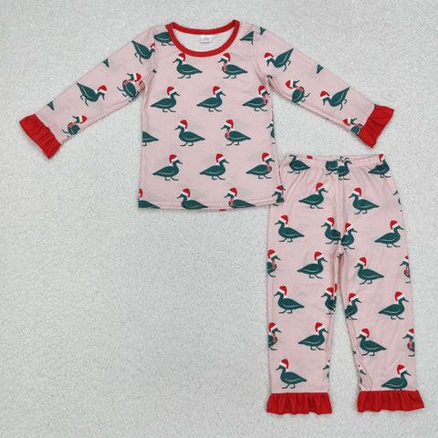 GLP1892 Bamboo  toddler girl clothes mallard girl winter christmas clothes set