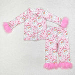 GLP1900    toddler girl clothes santa girl winter christmas clothes set