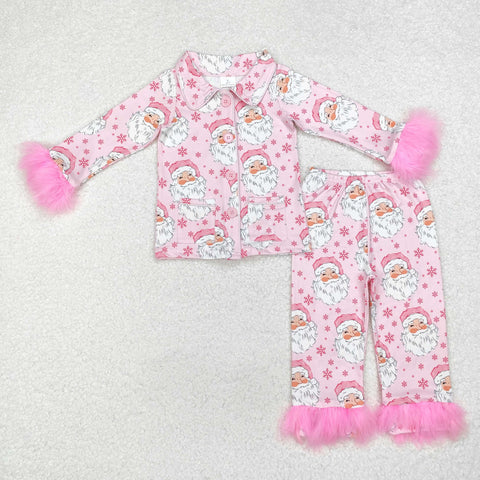 GLP1900    toddler girl clothes santa girl winter christmas clothes set