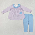 GLP1982   toddler girl clothes stripe girl  winter set