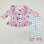 GLP1998   toddler girl clothes trees  girl winter christmas set