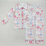 RTS kids clothes feather pajamas girls matching clothes winter set-2025.9.8
