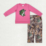 GLP2213   toddler girl clothes fishing girl winter set