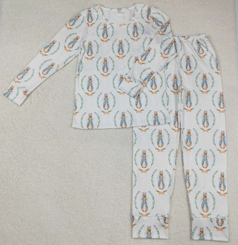 GLP2219  adult pajamas rabbit adult women easter winter pajamas set