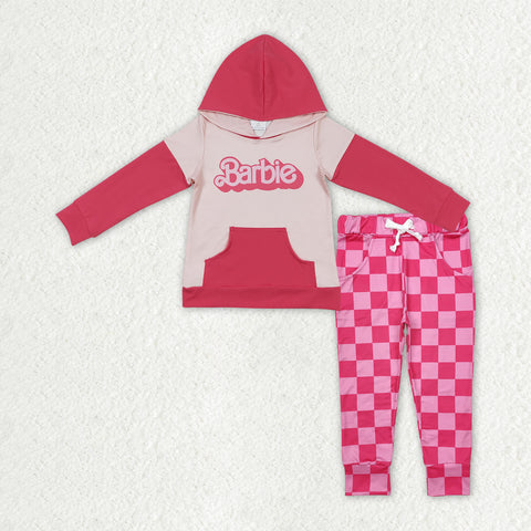 GLP2319 toddler girl clothes pink baby girl Valentine's set