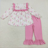 RTS kids matching clothing santa print clothing girl christmas winter clothing-2025.8.2