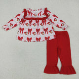 RTS kids matching clothing santa print clothing girl christmas winter clothing-2025.6.21