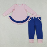 RTS kids matching clothing  solid color print clothing girl fall winter clothing-2025.9.17