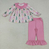RTS kids matching clothing tree print clothing girl christmas winter clothing-2025.7.25