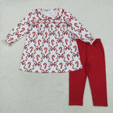 RTS kids matching clothing bow print clothing girl christmas winter clothing-2025.7.22