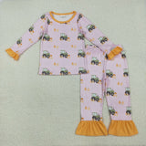 RTS kids matching clothing pumpkin print clothing baby fall clothing-2025.8.12