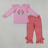 RTS kids clothes embroidered house kids christmas matching clothes winter set-2025.9.5