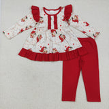 RTS kids matching clothing santa print clothing girl christmas winter clothing-2025.8.7
