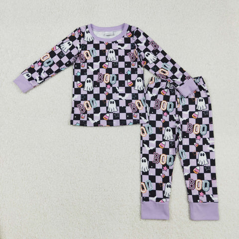 GLP2684   toddler girl clothes ghost girl halloween winter  pajamas set