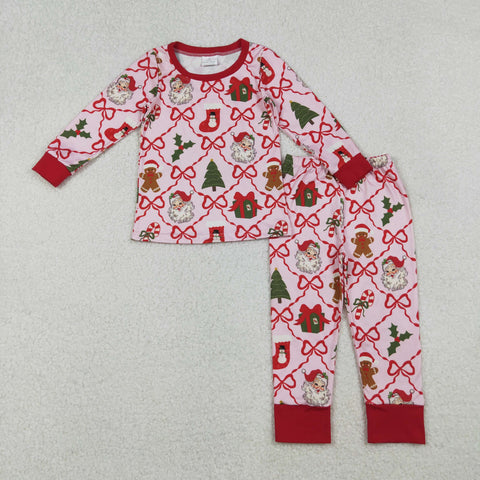 GLP2807  toddler girl clothes santa girl christmas winter set