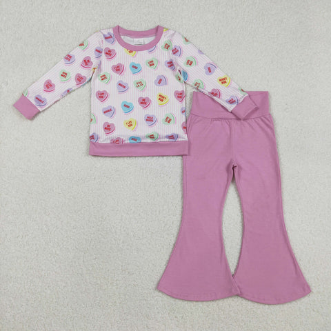 GLP2938   toddler girl clothes love girl valentine winter set