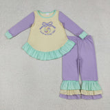 RTS kids matching clothing embroidery bows print clothing girl mardi gras clothing-2026.2.4
