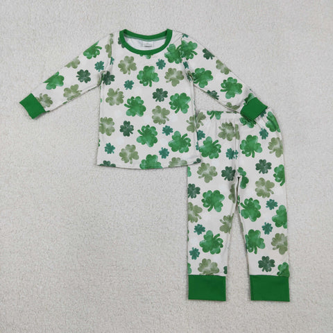 GLP2988  toddler girl clothes lucky girl St. Patrick pajamas set