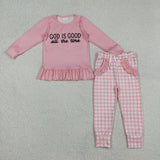 RTS kids matching clothing god is good print clothing baby  winter clothing-2025.12.8