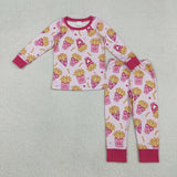 RTS kids matching clothing fries print clothing girl Valentine clothing-2025.12.3