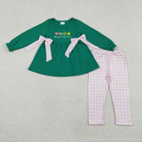RTS kids matching clothing embroidery lucky print clothing girl St. Patrick clothing-2025.12.18