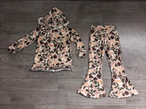 Sample Baby Girls camo ruffle hooded long sleeves pants outfits