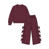 9.7 Pre-order girls long sleeve ruffle pants outfits COTTON