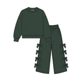 9.7 Pre-order girls long sleeve ruffle pants outfits COTTON