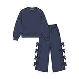 9.7 Pre-order girls long sleeve ruffle pants outfits COTTON