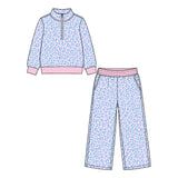 9.28 Pre-order girls leopard long sleeves zipper pants outfits