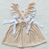 GSD0299 Cow embroidery kids girls pockets belt dress-promotion 2025.5.17