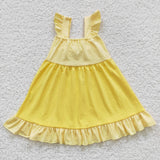 Baby girls yellow summer princess dress