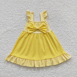 Baby girls yellow summer princess dress