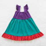 Toddler girls princess summer bow dress